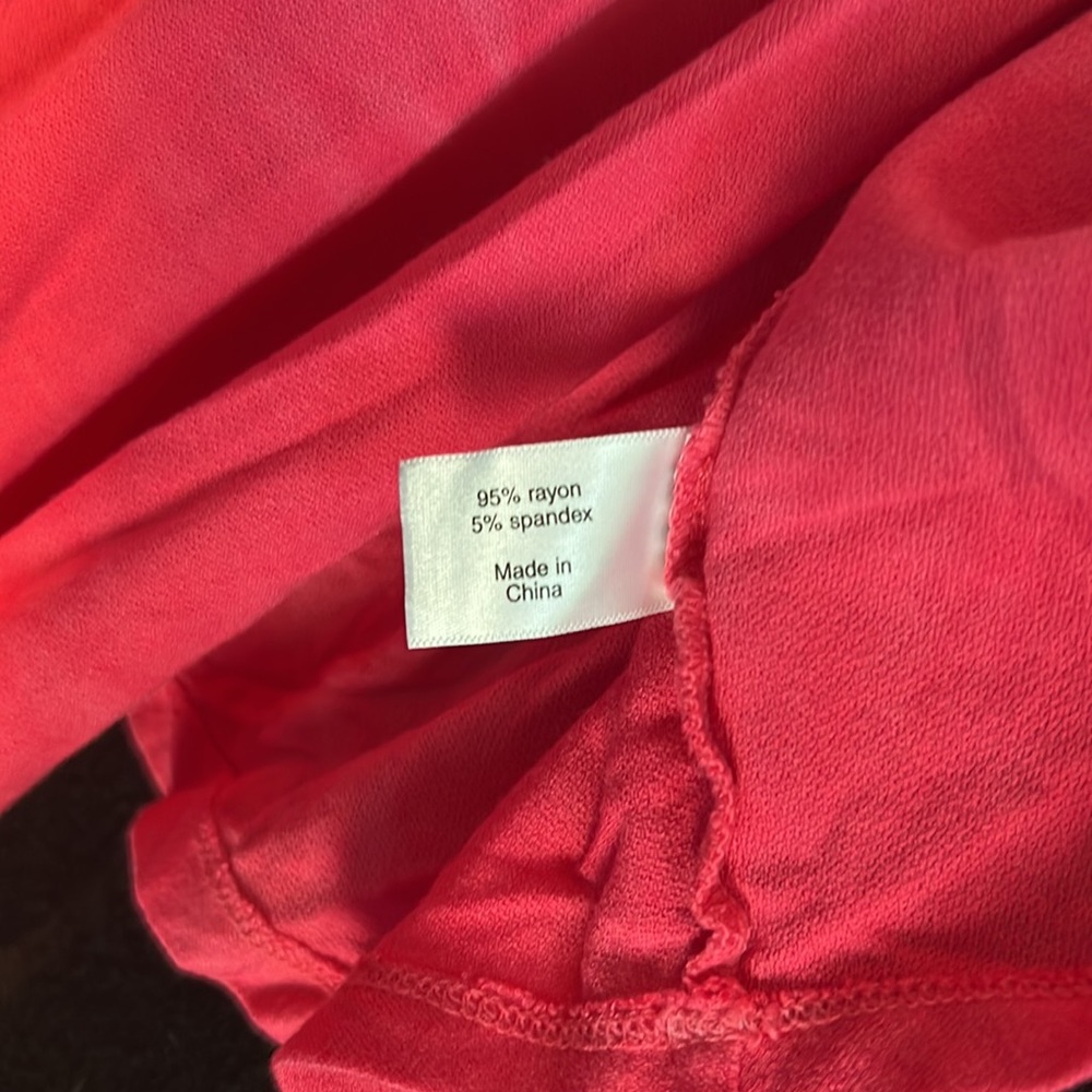 LANE BRYANT UEC Women’s Size 18/20 two-tone pink tie-dye short sleeve shirt top - Picture 6 of 6